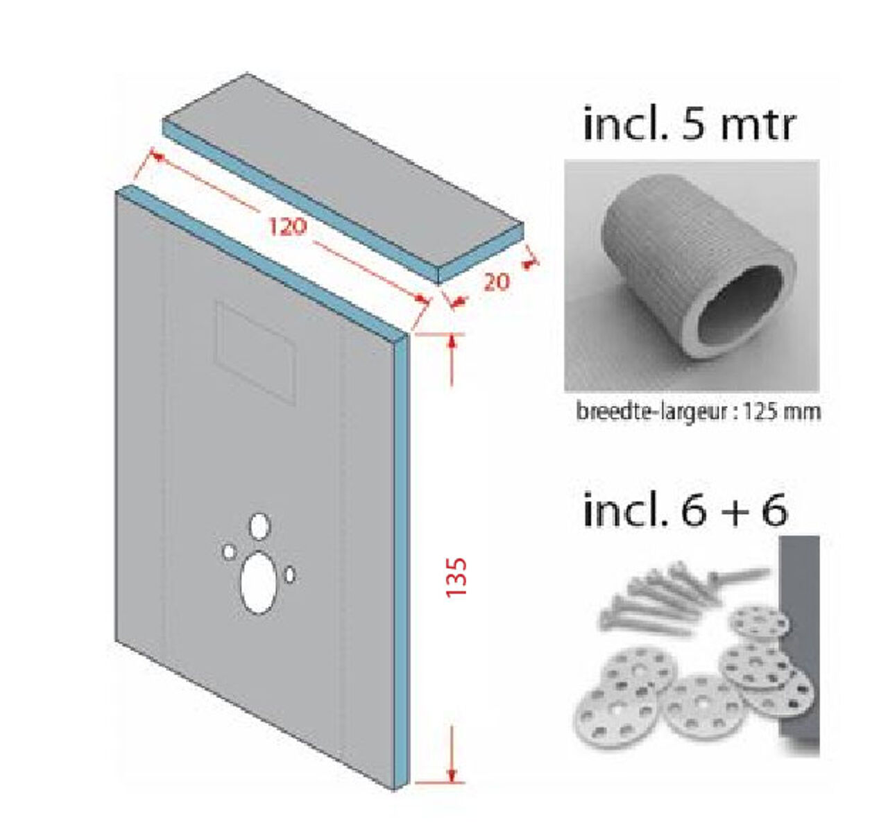 Santeg set d'habillage pour toilette suspendu