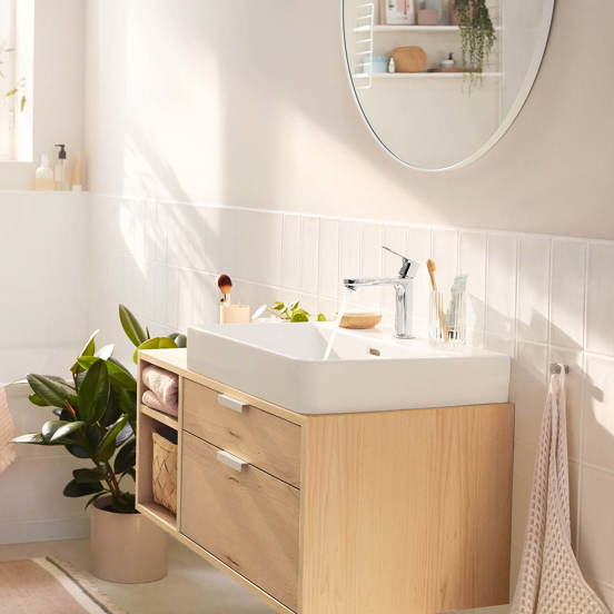 Hansgrohe Rebris 110 Coolstart standaard wastafelkraan glanzend chroom