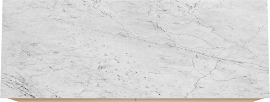 Balmani Mitra zwevend badkamermeubel 150 x 55 cm natuur eik met Stretto enkel of dubbel tablet in marmer carrara