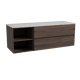 Storke Edge badkamermeubel met Tavola wastafelblad voor waskom(men)
