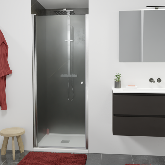 Luca Varess Kuresa douche draaideur 85 x 200 cm helder glas glanzend chroom profiel