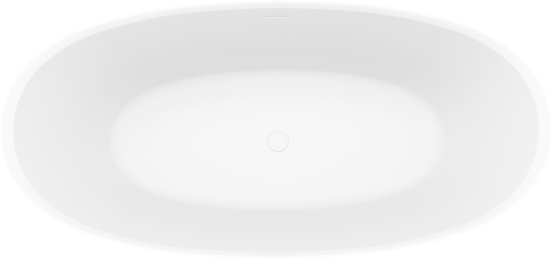 Balmani Largo ovaal vrijstaand bad 170 x 80 cm Solid Surface mat wit