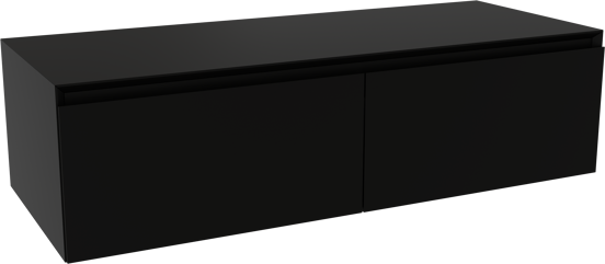 Storke Edge Modulo meuble sous-vasque suspendu 120 x 48 cm noir mat 2 tiroirs