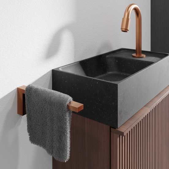 Blaufoss Noma porte-serviette Brushed Rosegold 41 cm