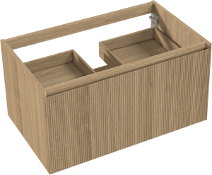 Balmani Fila meuble sous-vasque suspendu 90 x 55 cm plaqué chêne naturel 2 tiroirs