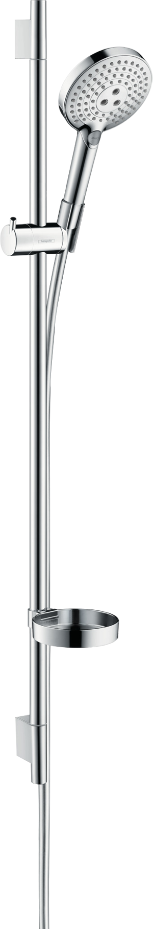 Hansgrohe Raindance Select S120 Duschstange mit Brausekopf 12cm 3 Strahlfunktionen Chrom glänzend