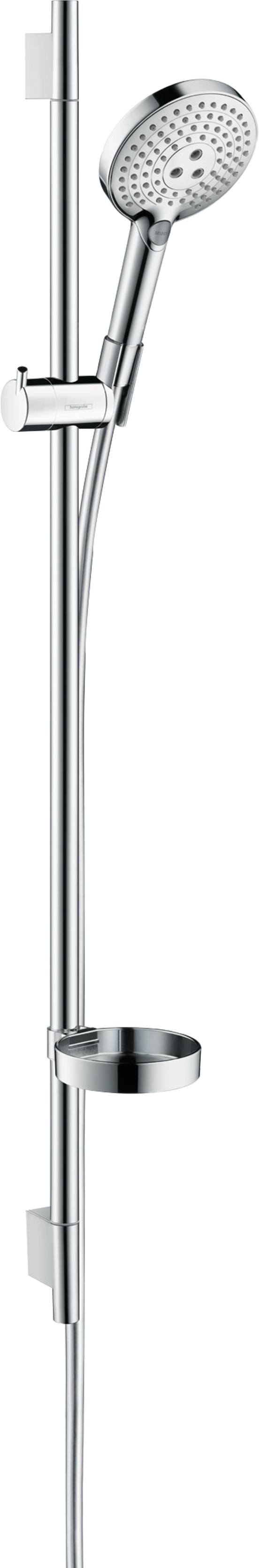 Hansgrohe Raindance Select S120 barre de douche avec pommeau de douche 12cm 3 fonctions jet chrome brillant