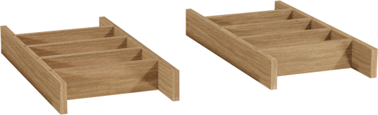 Balmani Legno séparateur de tiroir chêne vieilli 67,5 cm