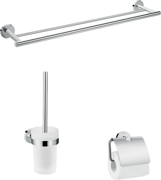 Hansgrohe Logis WC-Accessoires-Set chrom glänzend