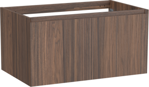 Balmani Idra zwevende wastafelonderkast 90 x 55 cm fineer notelaar 2 lades