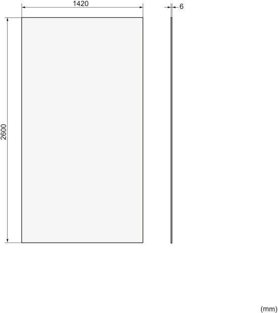 Balmani Piatto douchewandpaneel 140 x 260 cm Solid Surface mat wit