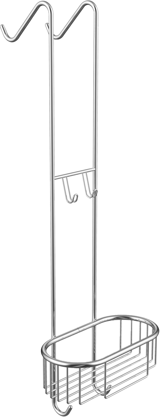 Blaufoss Kiley porte-savon simple pour paroi de douche chrome