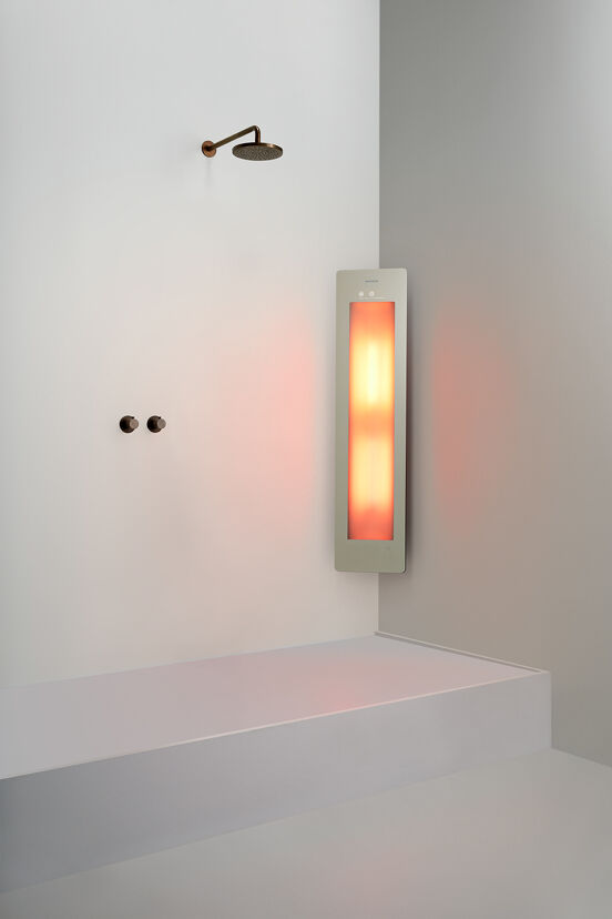 Sunshower One M Infrarood Opbouw in hoek sand white