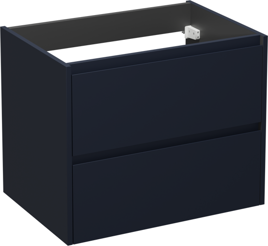 Storke Seda zwevende wastafelonderkast 75 x 52 cm Nachtblauw 2 lades