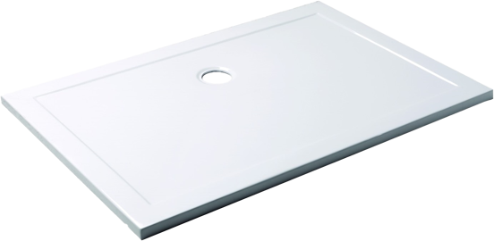 Luca Varess Soft receveur de douche 140 x 80 cm acrylique blanc brillant