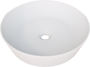 Balmani Still waskom matte Solid Surface rond Ø 42,5 cm