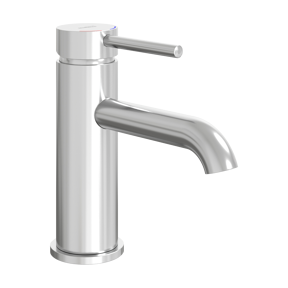 Blaufoss Round EcoStart standaard wastafelkraan glanzend chroom