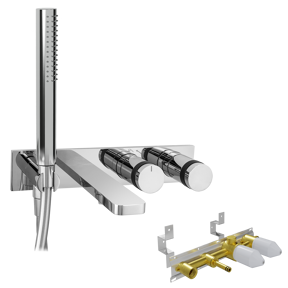 Blaufoss Sonic inbouw badkraan met handdouche chroom incl. inbouwelement