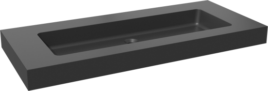 Storke Scuro High enkele wastafel mat kwarts 120 x 52 cm