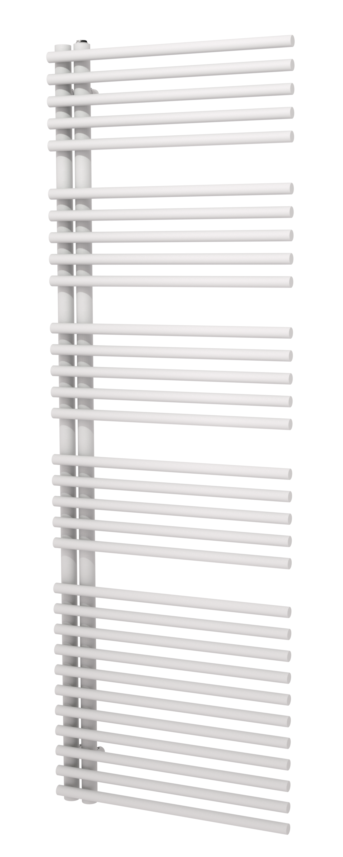 Vipera Nevada enkele handdoekradiator 60 x 180 cm centrale verwarming mat wit zijaansluiting 970W