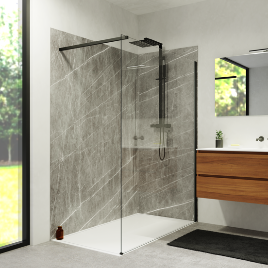 Balmani Endless douchebak 160 x 90 cm Solid Surface mat wit