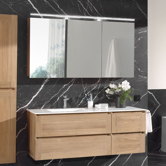 Balmani Mitra armoire de toilette 135 x 18 cm teck