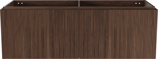 Balmani Eclips meuble sous-lavabo suspendu 150 x 55 cm Noyer américain 4 tiroirs Nervure sym. vert.