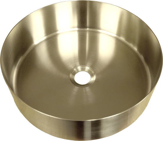 Balmani Accia waskom Brushed Champagne Gold roestvrij staal rond Ø 36 cm