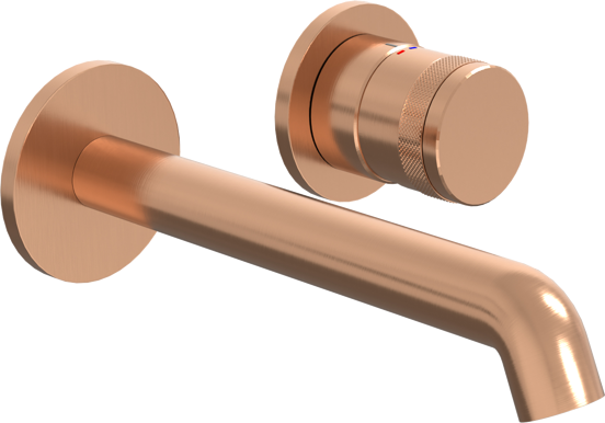 Blaufoss Pavilion inbouw wastafelkraan Brushed Rosegold incl. inbouwelement