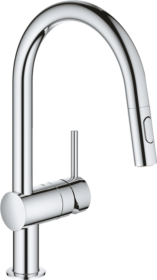 Grohe Minta C keukenkraan met uittrekbare handdouche glanzend chroom