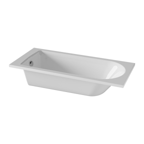 Luca Varess Rosala baignoire encastrable simple 160 x 70 cm acrylique blanc brillant