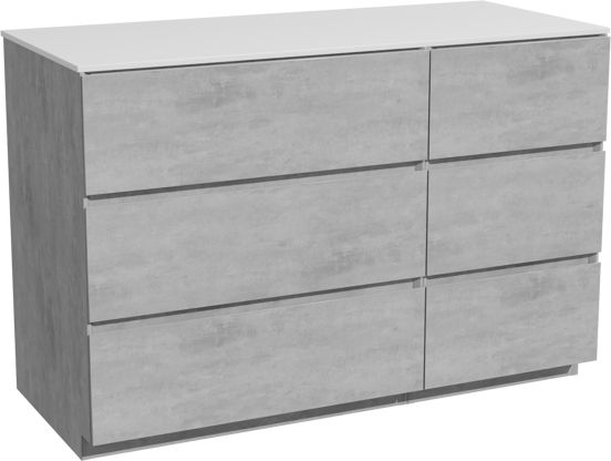 Storke Edge staand badmeubel 120 x 52 cm beton donkergrijs met Tavola enkel of dubbel wastafelblad in solid surface mat wit
