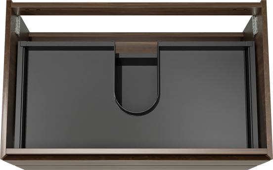 Balmani Mitra meuble sous-lavabo suspendu 90 x 55 cm noyer américain 2 tiroirs
