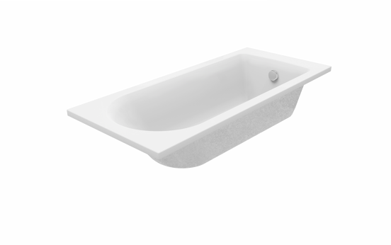Luca Varess Rosala baignoire encastrable simple 170 x 70 cm acrylique blanc mat
