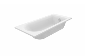 Luca Varess Rosala baignoire encastrable simple 170 x 70 cm acrylique blanc mat