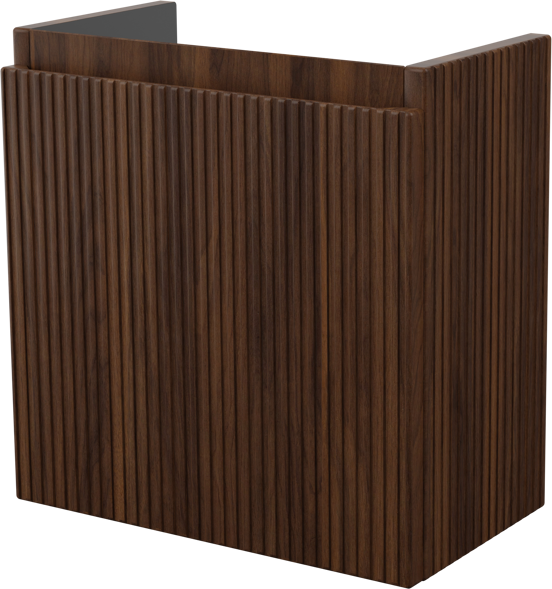 Storke Ribs meuble lave-mains suspendu 40 x 22 cm noyer