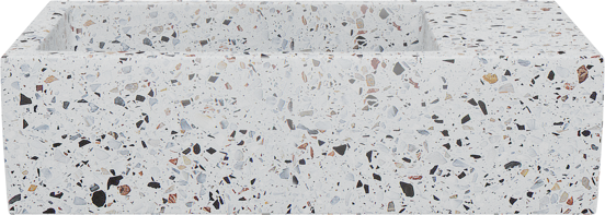 Balmani Mood Handwaschbecken: 36 x 18 cm, Bianco Nero Terrazzo