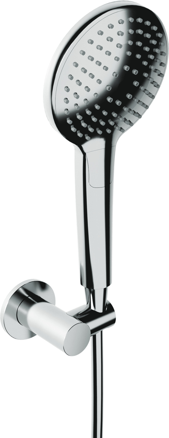 Blaufoss Round kit douchette 3 fonctions de jet chrome brillant