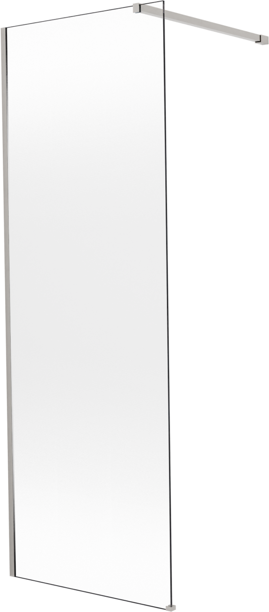Balmani Modular Walk-In Dusche: 80 x 200 cm, Permafrost, inklusive Coating, Profil Brushed Inox
