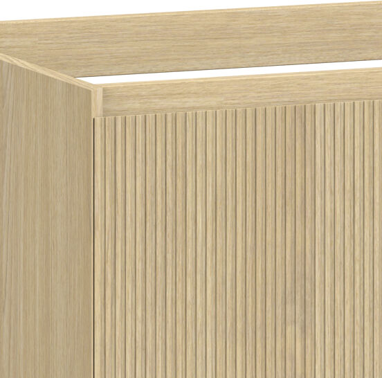 Balmani Fila zwevende wastafelonderkast 120 x 55 cm asymmetrisch rechts fineer naturel eiken 4 lades