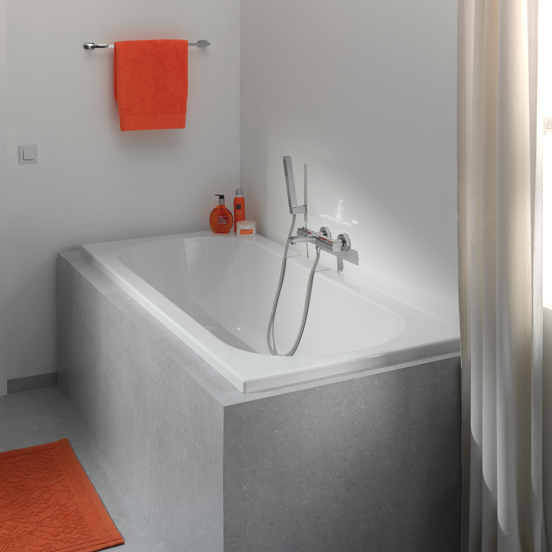 Luca Varess Rosala tweepersoons inbouwbad 170 x 75 cm acryl hoogglans wit