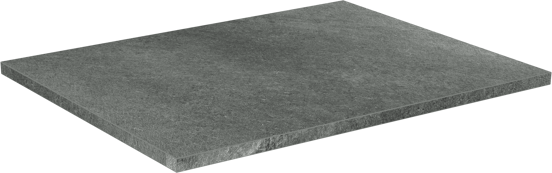 Linie Lado enkel wastafelblad leisteen grijze melamine 60 x 46 cm