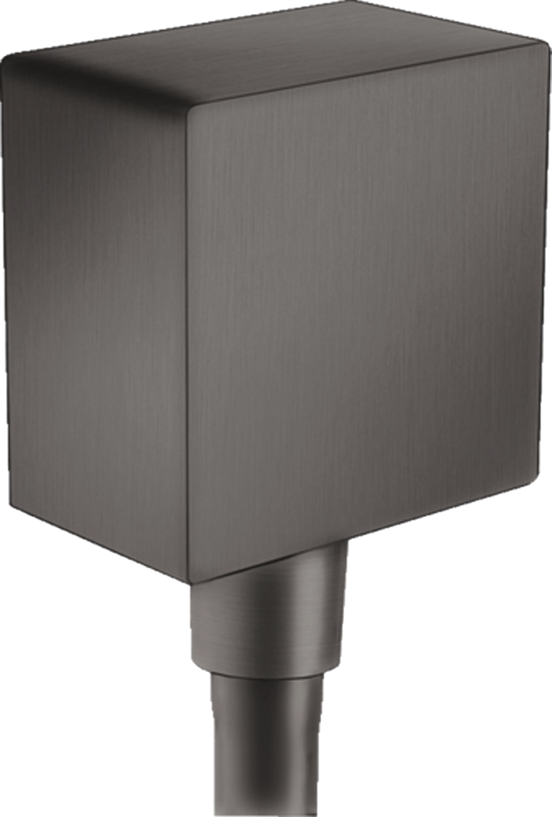 Hansgrohe FixFit Square doucheslangaansluiting 1/2" brushed black chrome
