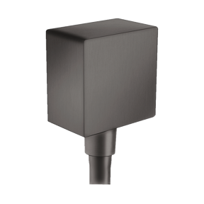 Hansgrohe FixFit Square doucheslangaansluiting 1/2" brushed black chrome