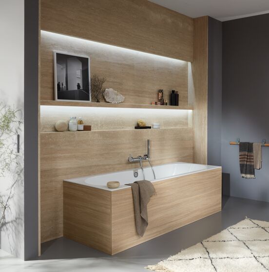 Villeroy & Boch Oberon 2.0 baignoire encastrable duo 170 x 75 cm quaryl blanc brillant