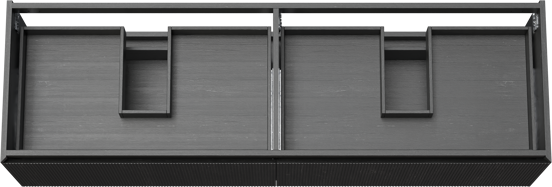 Balmani Fila meuble sous-vasque suspendu 180 x 55 cm chêne noir 4 tiroirs