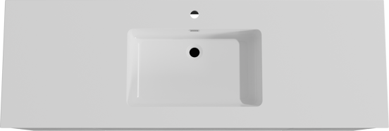 Storke Edge meuble salle de bains suspendu 155 x 52 cm béton gris foncé avec Diva plan simple en marbre composite blanc brillant