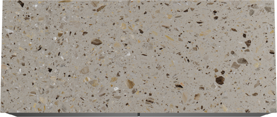 Balmani Mitra zwevend badkamermeubel 135 x 55 cm mat zwart met Stretto enkel of dubbel tablet in terrazzo greige terrazzo