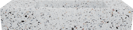 Balmani Mood lave-mains 55 x 20 cm bianco nero terrazzo