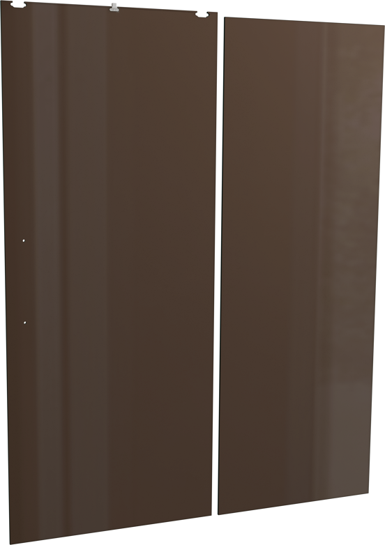 Balmani Senses Design Dusche Schiebetür umkehrbar 160 cm x 210 cm Bronze Glas